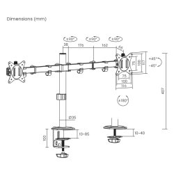 Bordfste fr Skrm MacLean MC-754N 17" 32"