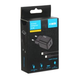 Vggladdare Ibox ILUC42B Svart 33 W (1 antal)
