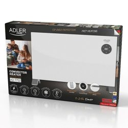 Keramisk vggmonterad flkt Adler AD 7752 Vit 2000 W