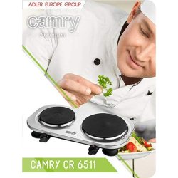 Elektrisk vrmeplatta Adler CR 6511 Svart Stl 2500 W