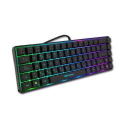 Tangentbord CoolBox DG-TEC65-RGB Svart Qwerty Spanska