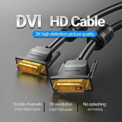 Frlngningskabel DVI-D Vention EAABF Svart 1 m