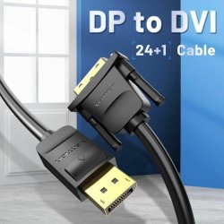 Adapter DisplayPort till DVI Vention HAFBH Svart 1 m