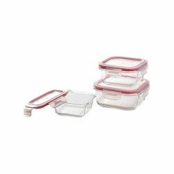Lunchldor, set Bergner Walking Anywhere Borosilikatglas cuadrad