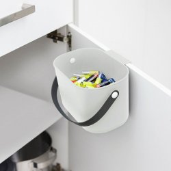 Hinkbehllare Rotho Vit tervunnen plast