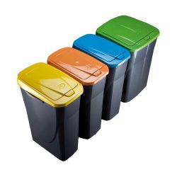 Papperskorg Mondex Grn Svart/Grn polypropen Plast 15 L