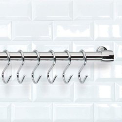 Upphngningskrok Metaltex Lonardo Kromad Metall 6,5 cm 6 Delar