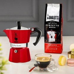 Italiensk Kaffepanna Bialetti Winter Wonderland Rd Silvrig Alum