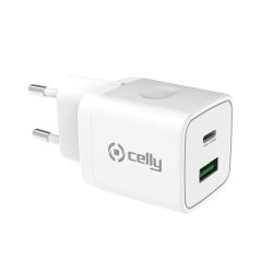 Vggladdare 2 i 1 Celly Vit 20 W