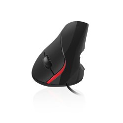 Optisk Mus Ergonomisk Ewent EW3156 1000 dpi USB Svart Svart/Rd