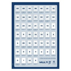 Sjlvhftande etiketter MULTI 3 Vit Rundad 500 Blad 99,1 x 34 mm