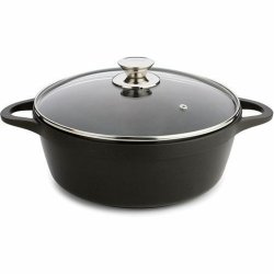 Kastrull med lock Valira 4141/25 Svart  24 cm
