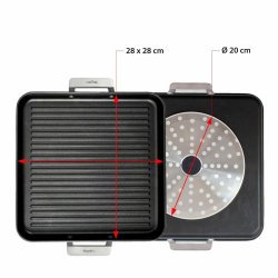 Barbecue Valira 4652/25 28 x 28 cm 25 x 28 cm Svart Metall Alumi