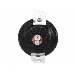 Djup stekpanna med handtag Vaello Svart Emaljerat stl ( 30 cm)