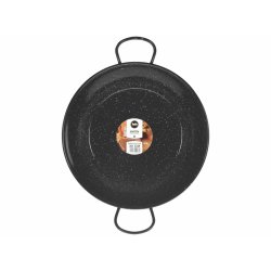 Djup stekpanna med handtag Vaello Svart Emaljerat stl ( 30 cm)