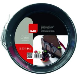 Avtagbar form Ibili 820128 Stl  28 x 6,5 cm Svart Rund