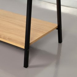 Kldhngare med hylla Max Home Stl Melamin spnskiva Minimalist