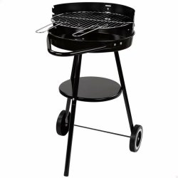 Kolgrill med hjul Aktive Textilene 42 x 76,5 cm Svart