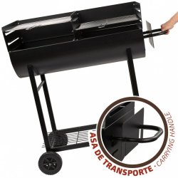 Kolgrill med hjul Aktive Plast Emaljerad metall 97 x 96 x 42 cm
