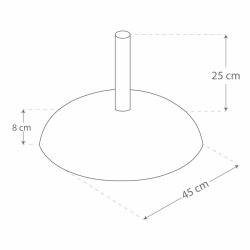 Parasollfot Aktive 45 x 33 x 45 cm Cement Stl