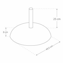 Parasollfot Aktive 50 x 34 x 50 cm Cement Stl
