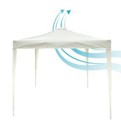 Gazebo Aktive 300 x 250 x 300 cm Tyg Stl Vit