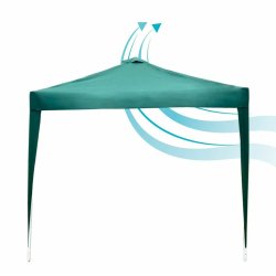 Gazebo Colorbaby Max-Air Gr�n Tyg St�l 300 x 300 x 250 cm
