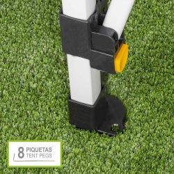 Gazebo Aktive 300 x 300 x 220 cm Vit Hopf�llbar Justerbar h�jd