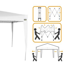 Gazebo Aktive 300 x 250 x 300 cm Stl Vit Plast