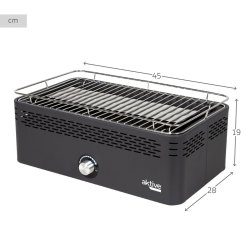 Brbar rkfri kolgrill Aktive Rostfritt stl Jrn 45 x 19 x 28 c
