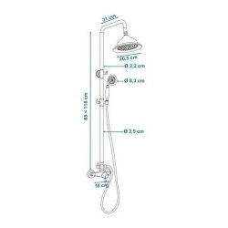 Duschpelare Rousseau Rostfritt stl