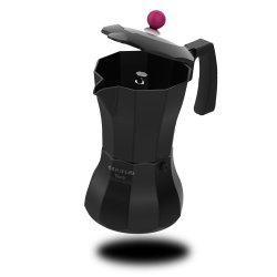 Italiensk Kaffepanna Taurus Black Moments 3 Svart Aluminium 3 Cs