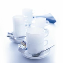 Tallrik Luminarc Apilable Vit Glas  14 cm (6 antal) (Pack 6x)