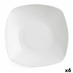 Djup tallrik Quid Novo Vinci Keramik Vit (20,5 cm) (Pack 6x)
