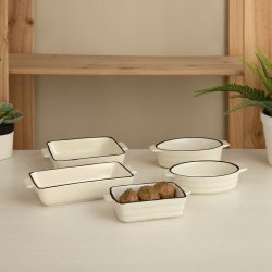 Kastrull Quid Cocco Keramik Vit (23 x 11 x 4,5 cm) (Pack 12x)