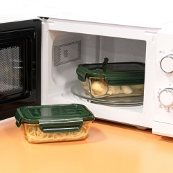 Hermetisk matlda Bidasoa Infinity Fyrkantig 1,1 L Gul Glas (12