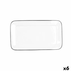 Snacksbricka Quid Gastro Vit Keramik 31 x 18 cm (6 antal)