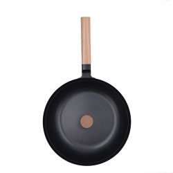 Gryta med lock Quid Naturalia Svart Metall 28 cm Med lock Grytor