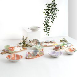 Snacksskl Quid Kaleido Vit Keramik 14 x 9 x 3 cm (4 antal)