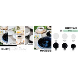 Platt skl Quid Select Basic Svart Melamin  25 cm (24 antal)