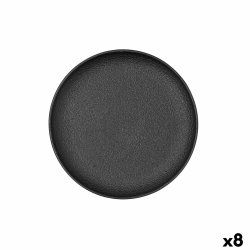 Platt skl Bidasoa Fosil Svart Keramik 21,3 x 21,2 x 2,2 cm (8 a