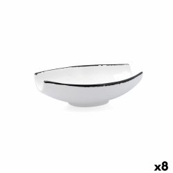 Skl Ariane Vital Filo Vit Svart Keramik 19 x 13,5 cm (8 antal)