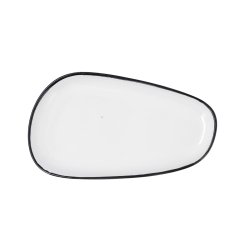 Platt skl Ariane Vital Filo Vit Svart Keramik Rektangulr 27 cm