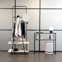 Kldhngare med spegel Vinthera Moa Svart Beige Metall Tr MDF 7