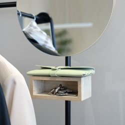 Kldhngare med spegel Vinthera Moa Svart Beige Metall Tr MDF 7