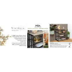 Bokhylla Vinthera Moa Metall Tr MDF 60 x 30 x 63,5 cm (3 antal)