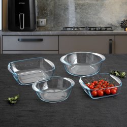 Servingsfat Pyrex Airfryer Transparent Glas 1 L 20 x 17 cm (10 a