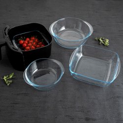 Servingsfat Pyrex Airfryer Transparent Glas 1 L 20 x 17 cm (10 a