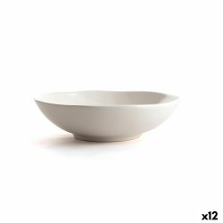 Djup tallrik Bidasoa Cosmos Vit Keramik 20,5 cm (12 antal)