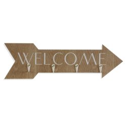 Vggmonterad rockhngare Versa Welcome Tr MDF 4 x 14,5 x 48 cm